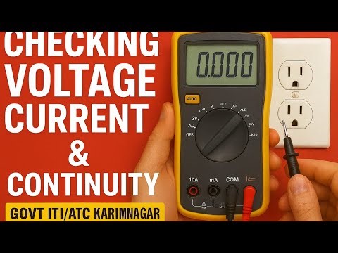 How to measuring dc voltage, current and continuity test by using multimeter #electrician_zone #ATC