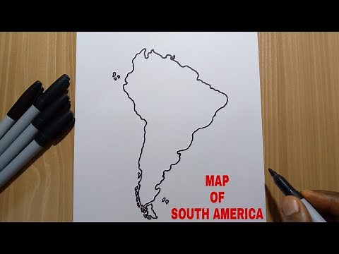 How to draw South America map step by step (South America Map Drawing)