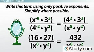 Negative Exponents: Writing Powers of Fractions and Decimals
