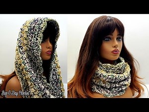 How To Crochet An Easy Cowl Scarf - Arabella Jewels - Bagoday Crochet Tutorial #654