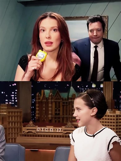 millie bobby brown on jimmy fallon show (2025-2016) #nostalgia #milliebobbybrown #evolutionchallenge #jimmyfallon #strangerthings