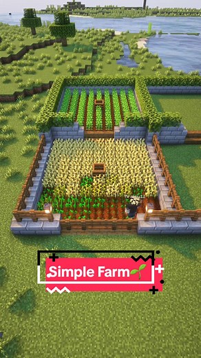 Simple Farm Building Tutorial in Minecraft