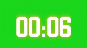 Timer, Countdown, Green Screen Timer. Free Stock Video