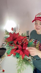 29K views · 522 reactions | Let's make a DIY Christmas Centerpiece This is an easy Christmas arrangment tutorial using only a few winter greenery sprays, poinsettias, and a bow. Want to learn how to make a wreath bow? Here's a tutorial: https://forms.aweber.com/form/24/1826798624.htm | 3 Little Greenwoods Creations | Facebook