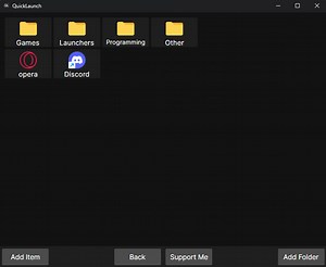 Clean Windows App Launcher (QuickLaunch)