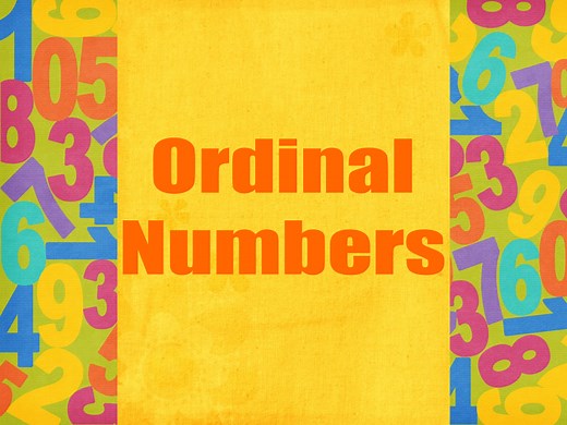 ESL English PowerPoint: Ordinal Numbers