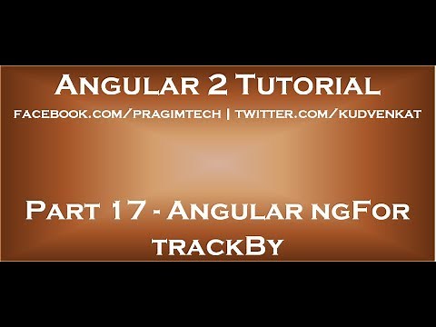Angular ngFor trackBy