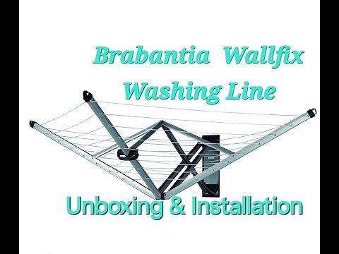 Brabantia WallFix Retractable Washing Line , unboxing and installation