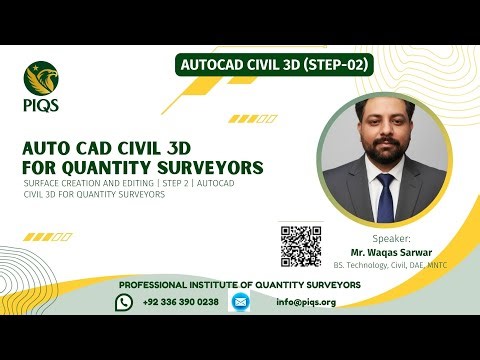 Surface Creation and Editing | Step 2 | AutoCAD Civil 3D for Quantity Surveyors