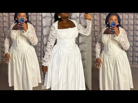 How to Cut and sew a Stylish Basque Waistline Dress With Gathered