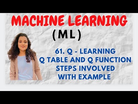 #61 Q-Learning : Q Table & Q Function, Steps Followed with Example |ML|