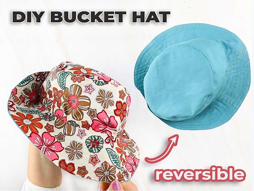 How To Make A Bucket Hat - Reversible Bucket Hat Pattern (VIDEO) ⋆ Hello Sewing