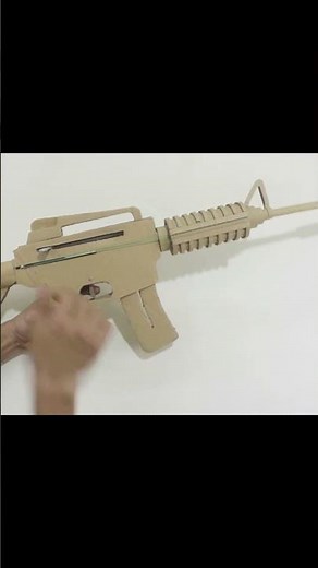 M4A1 Cardboard Gun – Super Realistic & Cool! #shots #cardboardgun
