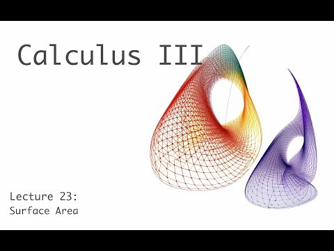 Surface Area - Calculus 3 - Lecture 23 (of 25)