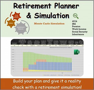 Retirement Planner and Simulation (excel Spreadsheet) - Etsy Australia