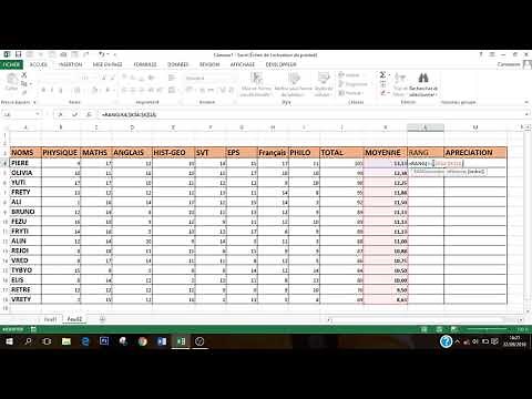 Calculation of average, rank and evaluation of results