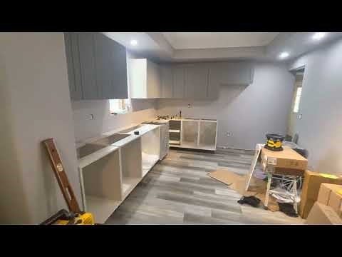 Installing Klearvue kitchen cabinets. From menards