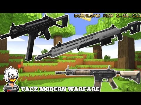 TACZ MODERN WARFARE | NEW 3D GUNS ADDON | MINECRAFT PE And Bedrock 1.21.100+
