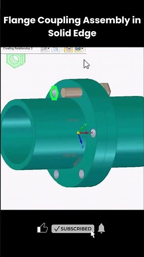 Flange Coupling Assembly in Solid Edge | Tutorial for Beginners