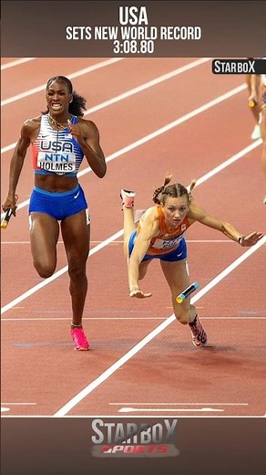 USA Sets WORLD RECORD! Mixed 4x400m Relay Final #athletics #sports #shorts
