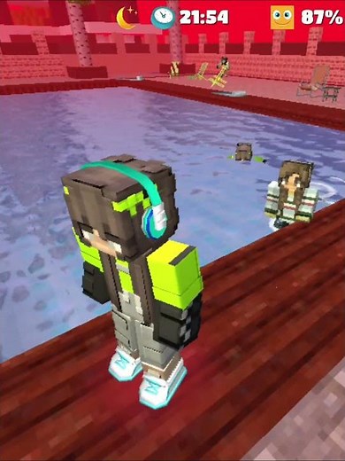 Zombies in my swimming pool #partycraft #shorts #roblox #minecraft #gta #viralvideo #tiktok