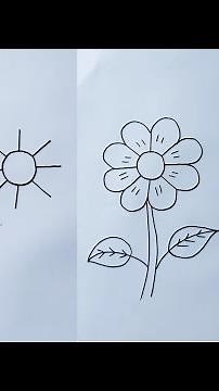 How to draw a flower step by step | Easy technique flower drawing