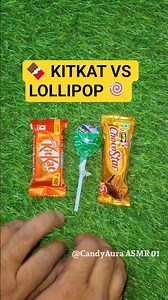 🍫 KitKat vs Lollipop ASMR 🍭 | Most Satisfying Crunch #shorts