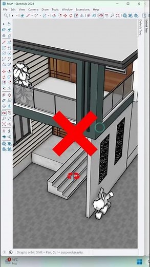✅Perfect way to create round stairs in Sketchup #youtubeshorts #new #sketchup #viralvideo #trending