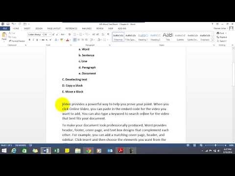 MS Word Text Block Chapter 6