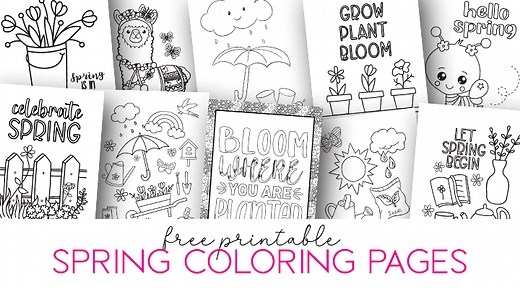 38 Spring Coloring Printable Pages | Simply Love Printables