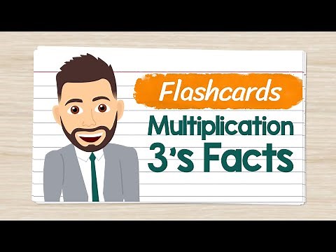 Multiplication Flashcards 3's Facts | Elementary Math with Mr. J
