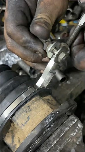 How to install a clamp on a CV boot (Nissan Terrano 2 #automobile #mechanic #offroad #viral