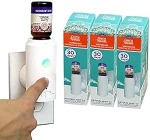 GuruNanda Portable Diffuser - Plug-in Oil Diffuser 2.0 for Essential Oils for Home and Office - Portable Waterless Oil Diffuser with Auto Shut Off, Adjustable Mist Mode (Pack of 3)