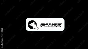 Animated stop button icon sign stop icon traffic sign curriculum materials stop text and Forbidden Icon animation.