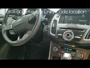 Ford Focus Keyless Entry Code Retrieval Location