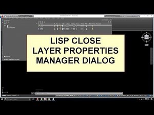 AutoCAD tutorial | How to close Layer Properties Manager dialog box AutoCAD