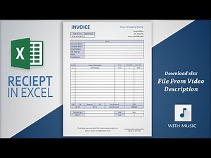 Invoice Creating Tutorial in Excel | Create Receipt in Excel [With Music]