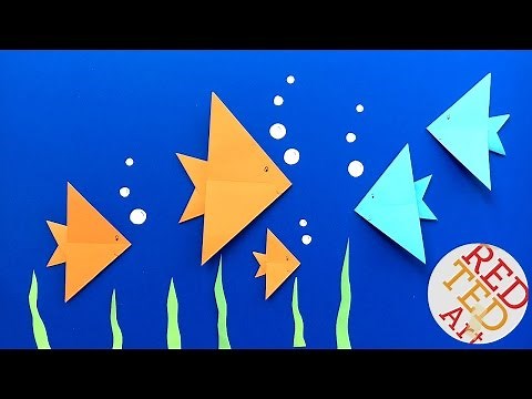 Easy Origami Fish DIY - Easy Origami for Kids (Very Easy) - Summer Paper Crafts
