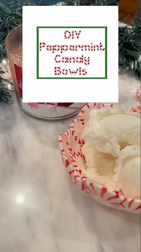 DIY Peppermint Candy Bowls | Gathered In The Kitchen