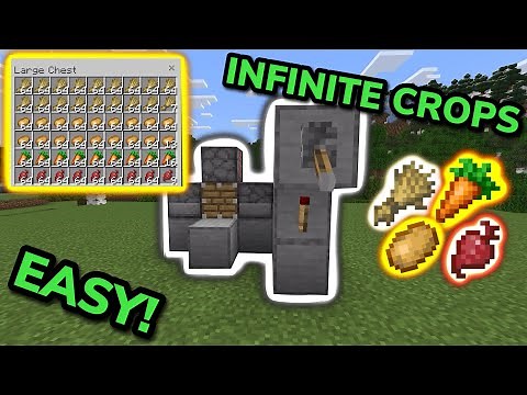 EASIEST 1.21 AUTOMATIC CROP FARM TUTORIAL in Minecraft Bedrock (MCPE/Xbox/PS/Switch/PC)