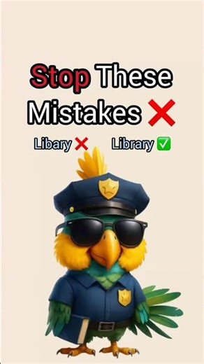 ❌ Libary vs ✅ Library | Learn English with Saylo 🦜 #saylo #english
