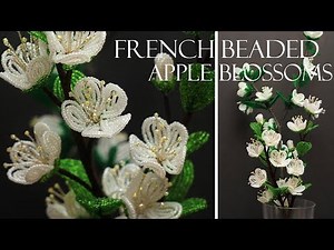 French beaded apple blossoms pattern and tutorial/ free pdf