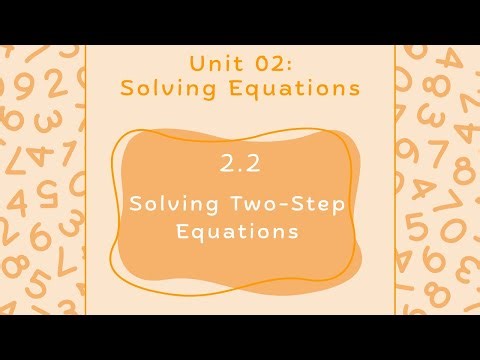 Lesson 2.2: Solving Two-Step Equations - Algebra 1