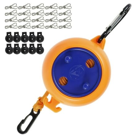 8 Meters Clothesline Retractable Washing Line Travel Clothesline with 10 Fixed Buckles and 20 Clothespins Portable Laundry Rope Adjustable Drying Lines for Indoor Outdoor Heavy Duty - Walmart.ca