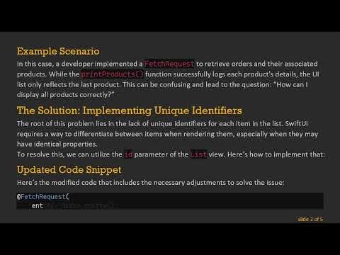 Fixing the Same Item Issue in SwiftUI Lists with Core Data
