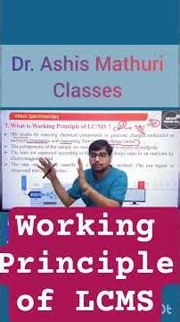 WORKING PRINCIPLE OF LCMS | WHAT IS WORKING PRINCIPLE OF LCMS #analyticalvalidation #viralshorts