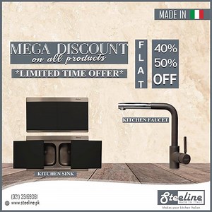19K views · 55 reactions | Mega Discount! Avail flat 40% & 50% discount at most of our items. Head over to our store or check online to add a wave of vitality to your contemporary spaces. For more products visit our website: https://steeline.pk/ Our address: Shop# 1, Plot # 7-C, 32nd Street, Tauheed Commercial, Defence phase V, Karachi. Ph: 021 35169361 / 35169362 #SteelinePakistan #Steeline #MegaSale | Steeline | Facebook