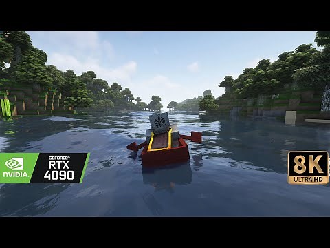 [8K] Minecraft realistic ocean physics and graphics - best minecraft graphics 2023