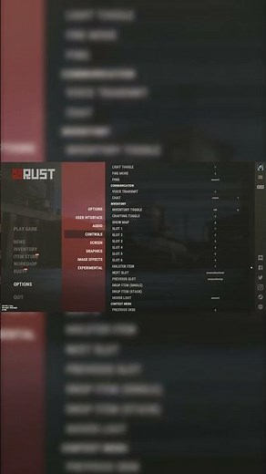 Rust Key Bind Settings Part 2