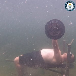 3.3M views · 1.3K shares | 62 consecutive bench presses underwater ️錄 Congratulations to Greg Wittstock (USA) | Guinness World Records | Facebook